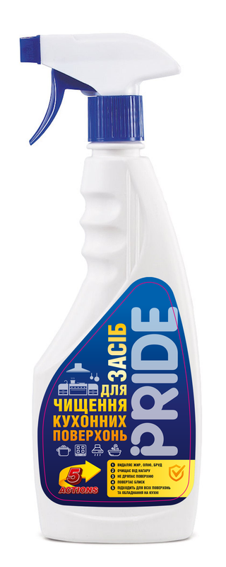 Засіб д/видалення жиру з кух. поверхонь PRIDE 500 мл з тригером